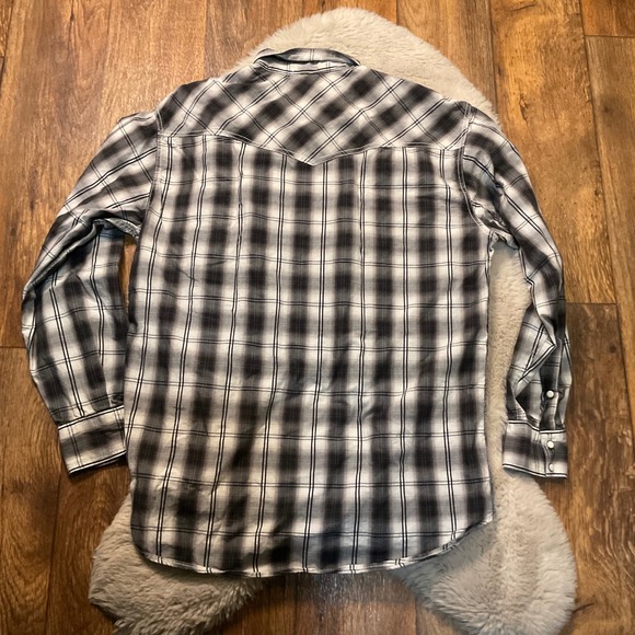 Rafter C Western Shirt Snap Front Mens Size XL Plaid Long Sleeve - Picture 7 of 9